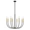 Z-Lite Haylie 8 Light Chandelier, Matte Black & Olde Brass 479-8MB-OBR - alternate 3